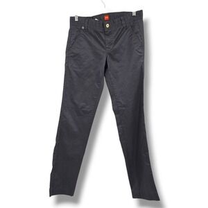 BOSS Hugo Boss Women's Gray Chinos Casual‎ Pants Shiny Low Rise Size 28/34